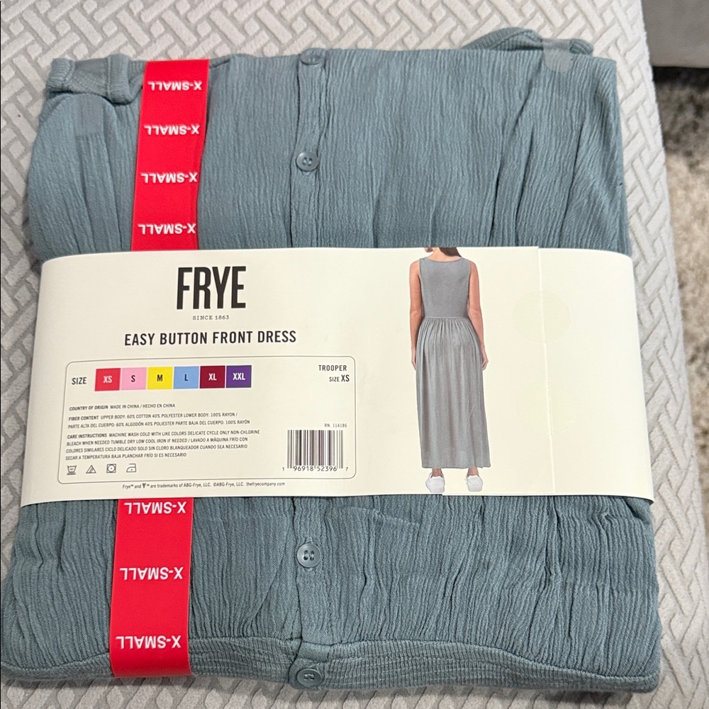 Frye Teal Button Front Dress size XS - Picture 4 of 7